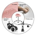 thumbnail image 4 of KKTONER Taburetes Giratorios con Respaldo Bajo Taburetes Redondos Rodantes Rosa Taburete Silla con Ruedas para el Hogar Salón Facial SPA Masaj, 4 of 8