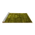 thumbnail image 2 of Ahgly Company Machine Washable Indoor Round Oriental Yellow Industrial Area Rugs, 6' Round, 2 of 4