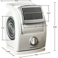thumbnail image 6 of Ovente Portable Electric 15.4 inches 90° Oscillating 45° Pivoting Head 3 Speeds Floor Fan, Manual Knob Low-Noise Tech, Easy Clean Filter Cool Air Breeze, Indoor, Bedroom, Home, Office, White BF74W, 6 of 8