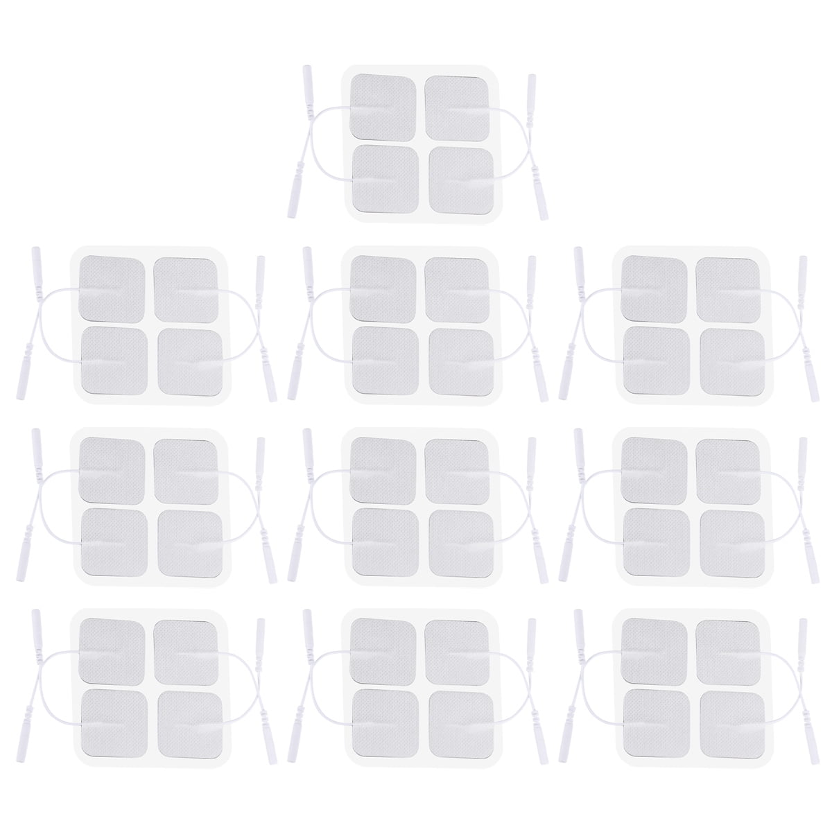 40PCS 2.0 Hole Electrode Plates Nerve Muscle Stimulator Body Massager Electrode Plates Non-woven Silicone Plug Pin Patch for Salon Office Store Home