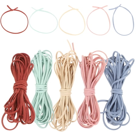 ibasenice Stretch Cord For Jewelry Making Elastic Cord Beige 5pcs