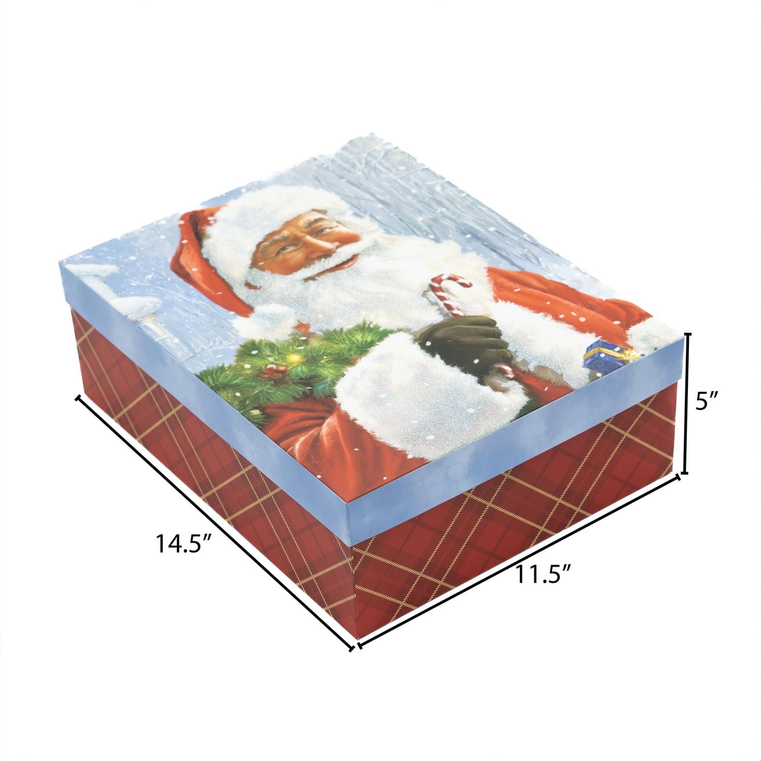 Holiday Time Boîte-cadeau du jumbo Santa Boîtier de configuration en papier rigide