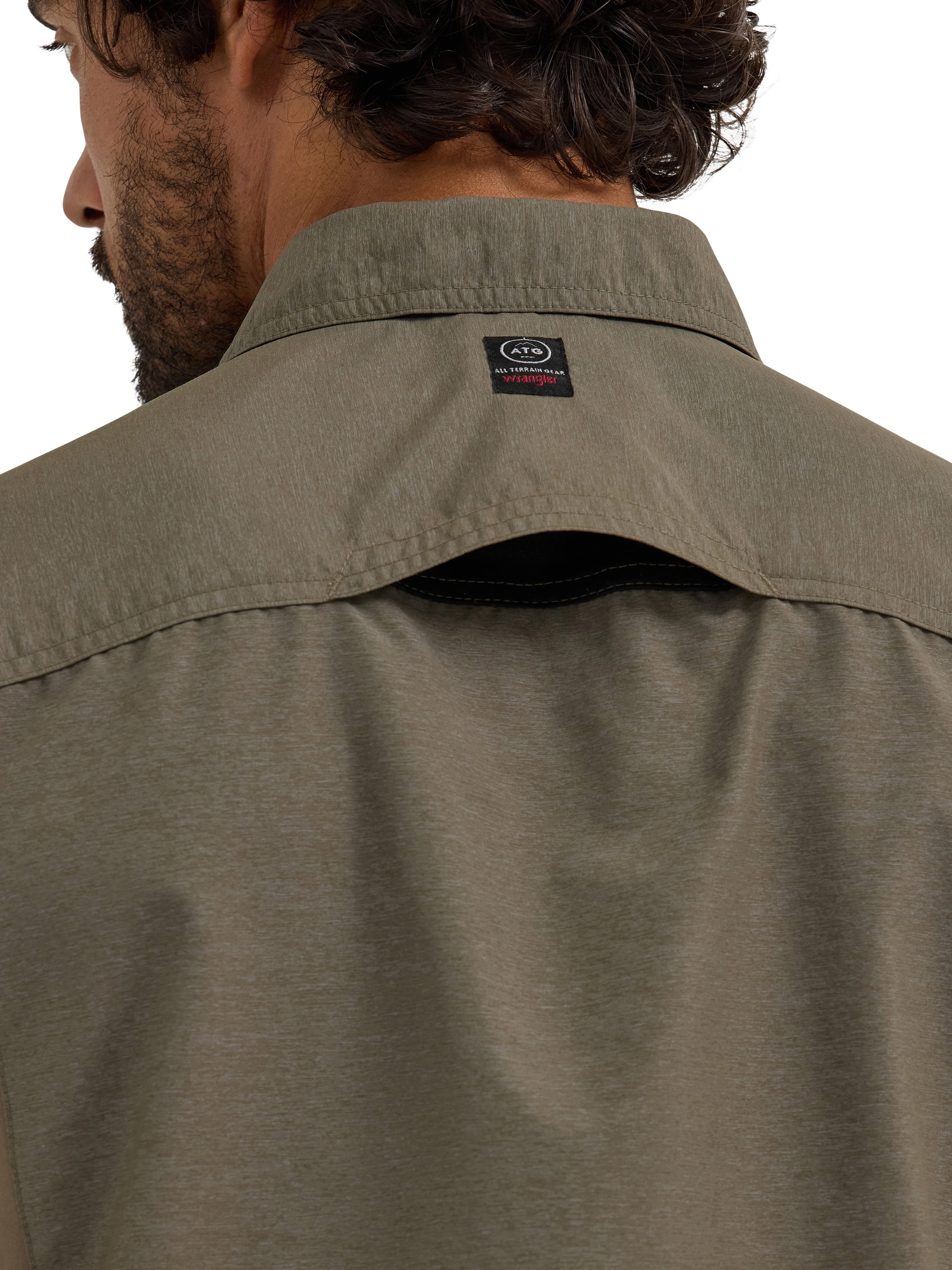 Wrangler® ATG Men's Mixed Material Shirt with UPF 40+ Protection, S-4XL