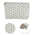 thumbnail image 4 of Bolsas de maquillaje planas rectangulares convenientes de 1 Pc para viajar, pequeñas, blancas y grises de poliéster, 4 of 5