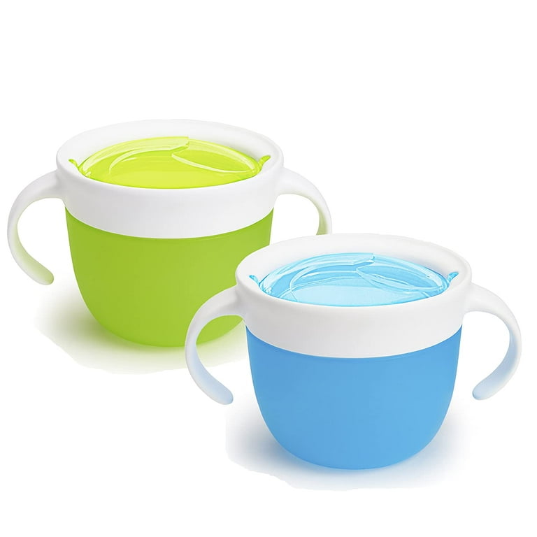 Munchkin® Snack Catcher® Toddler Snack Cups, 2 Pack, Blue/Green