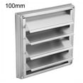 thumbnail image 1 of 100MM Stainless Steel Exterior Wall Ventilation Cap Movable Square Air Outlet, 1 of 5