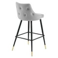 thumbnail image 5 of Modway Adorn 29.5" Tufted Velvet Bar Stool in Black/Light Gray (Set of 2), 5 of 9