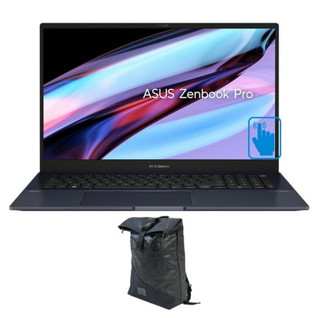 ASUS Zenbook Pro 17 Gaming/Business Laptop (AMD Ryzen 7 6800H 8-Core, 17.3in 165Hz Touch 2K Quad HD (2560x1440), NVIDIA GeForce RTX 3050, Win 11 Pro) with Voyager Backpack