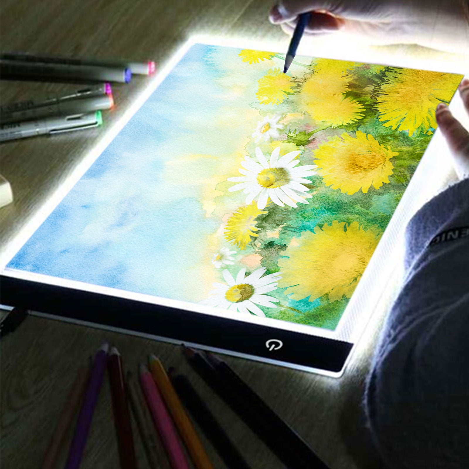 Sketching Ultra-Thin Portable LED Light Board Tracer USB Power LED Artcraft Tracing Light Table for 5D DIY Diamond Painting Drawing Animation A4 Tracing Light Pad 