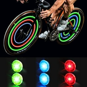 Meidong Bike Wheel Lights Bike Spoke Lights with Batteries Included, Waterproof Bicycle Wheel Lights for Safe Cycling, Easy to Install Cool Bike Lights for Wheels (6 Pack)