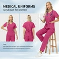 thumbnail image 6 of VIAOLI Women's Scrubs Set - Stretchy Medical Uniform with Pockets, for Nurses & Doctors, S-XXL, Multi-Color, 6 of 7
