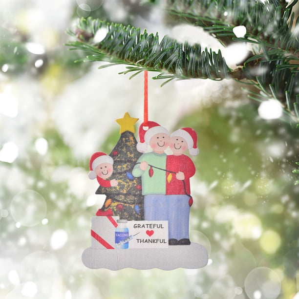 pstuiky Adornos navideños colgantes de madera para colgar en el árbol de Navidad. Regalos originales y bonitos para la familia.