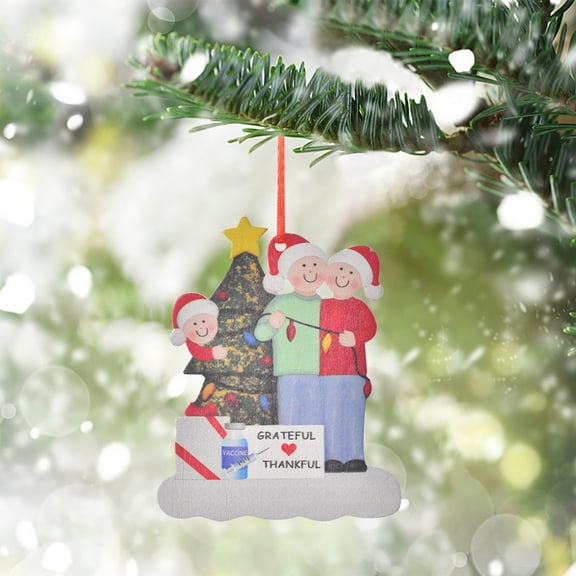 Grrvtrz Christmas Tree Hanging Gifts Decoration Christmas Wooden Small Pendant Creatives Cute Family Family Hanging Decorations Gifts,Holiday Products,Christmas Decorations