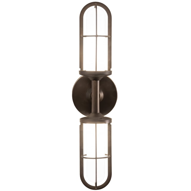 Lámpara de pared Meyda Jaula de 5 cm de ancho con 2 luces LED A19