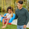 Little Tikes 2-in-1 Snug N Secure Swing Blue, High Back Cozy Outdoor ...
