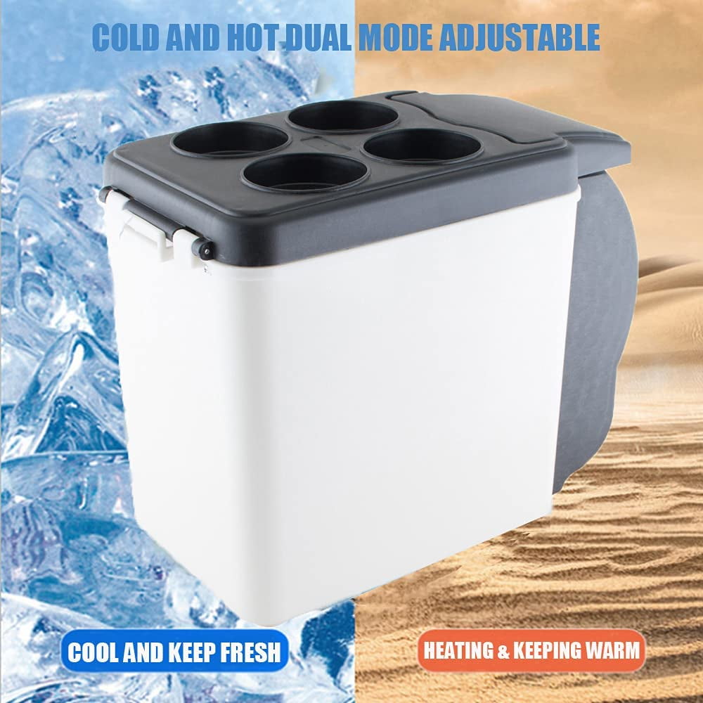 12V 6L Portable Car Refrigerator Mini Multi-Functional Food Drinks Warmer Cooler Fridge Portable Freezer for Camping Car Boating Bar
