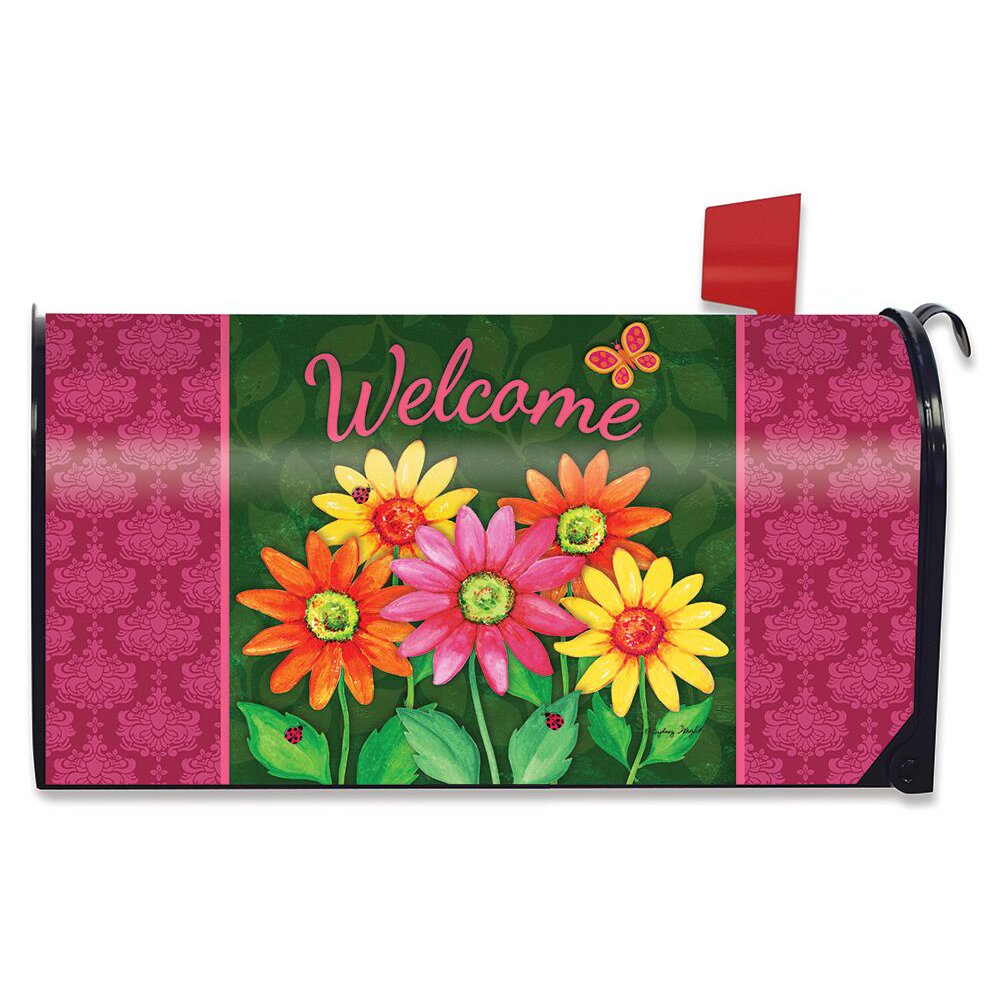 Daisies Spring Mailbox Cover Floral Standard Briarwood