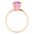 thumbnail image 4 of 2.5 ct Round Cut Simulated Pink Diamond Solitaire Engagement Ring for Women in 18K Rose Gold, 4 of 5