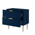 thumbnail image 3 of Lillianne Lacquer Finish 2 Drawer Side Table, Nightstand, 3 of 8
