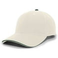thumbnail image 2 of Pacific Headwear Brushed Twill Cap With Sandwich Bill 121C Khaki/Hunter Os, 2 of 2