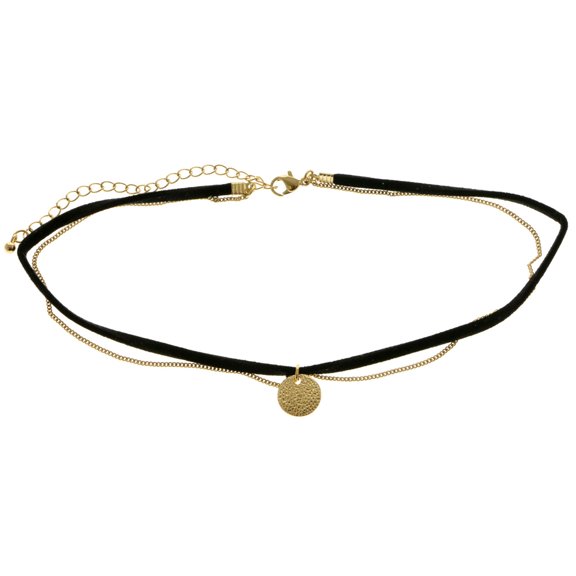 Mi Amore Choker-Necklace Black/Gold-Tone