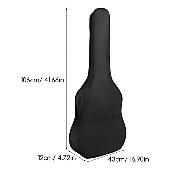 OUNONA Portable Guitar Storage Bag 40/41 Soft Padded Case Sturdy Oxford Fabric Unisex Design