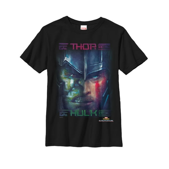 Boy's Marvel Thor: Ragnarok Hulk Battle Graphic Tee Black Medium