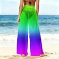 thumbnail image 6 of Turilly Cover Up Pants for Swimwear Women Chiffon Lightweight Sun Protection Beach Pants Wide Leg Bohemian Style Pants, 6 of 7