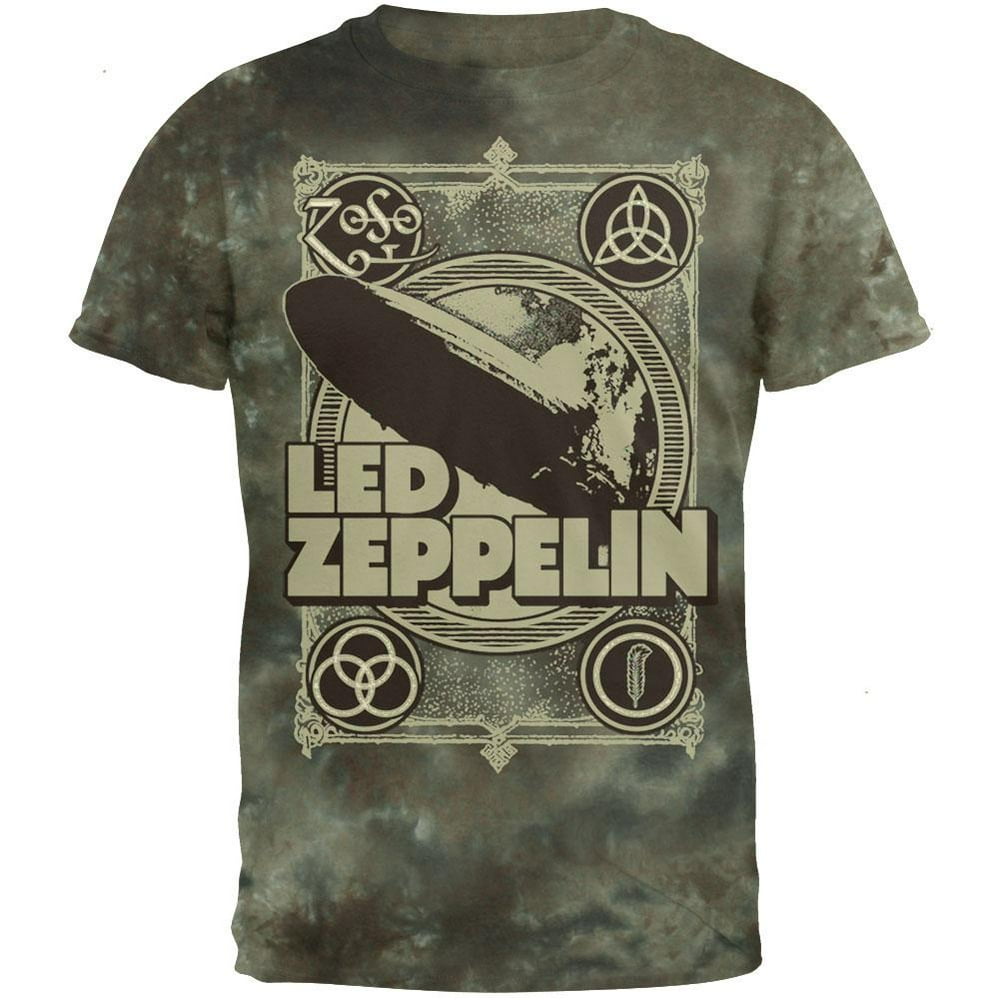 Liquid Blue Led Zeppelin Poster Tie Dye TShirt XLarge Walmart