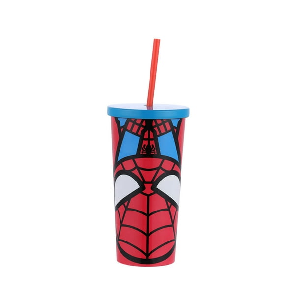  MINISO  Marvel  Tumbler  with Straw 17oz Insulated Travel Mug 