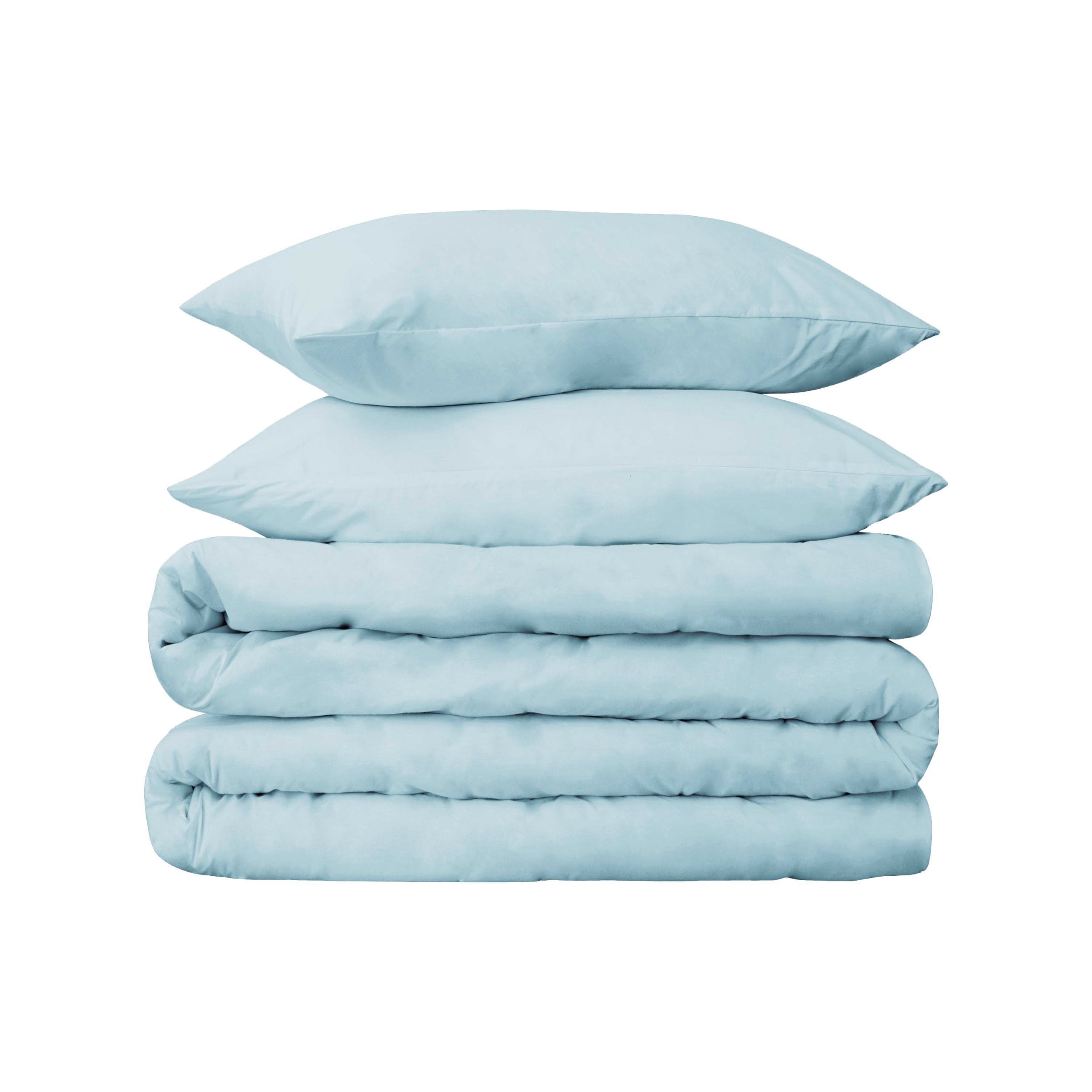 Superior Egyptian Cotton 530 Thread Count Duvet Cover Set, Full/Queen, Light Blue