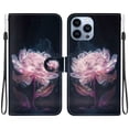 thumbnail image 2 of TECH CIRCLE Wallet Case For iPhone 15 Pro Max,Premium PU Leather Magnetic Pocket Card Slots with Wrist Strap Flip Stand Protective Women Girl Phone Case for Apple iPhone 15 Pro Max 6.7 2023,Pink Peony, 2 of 8