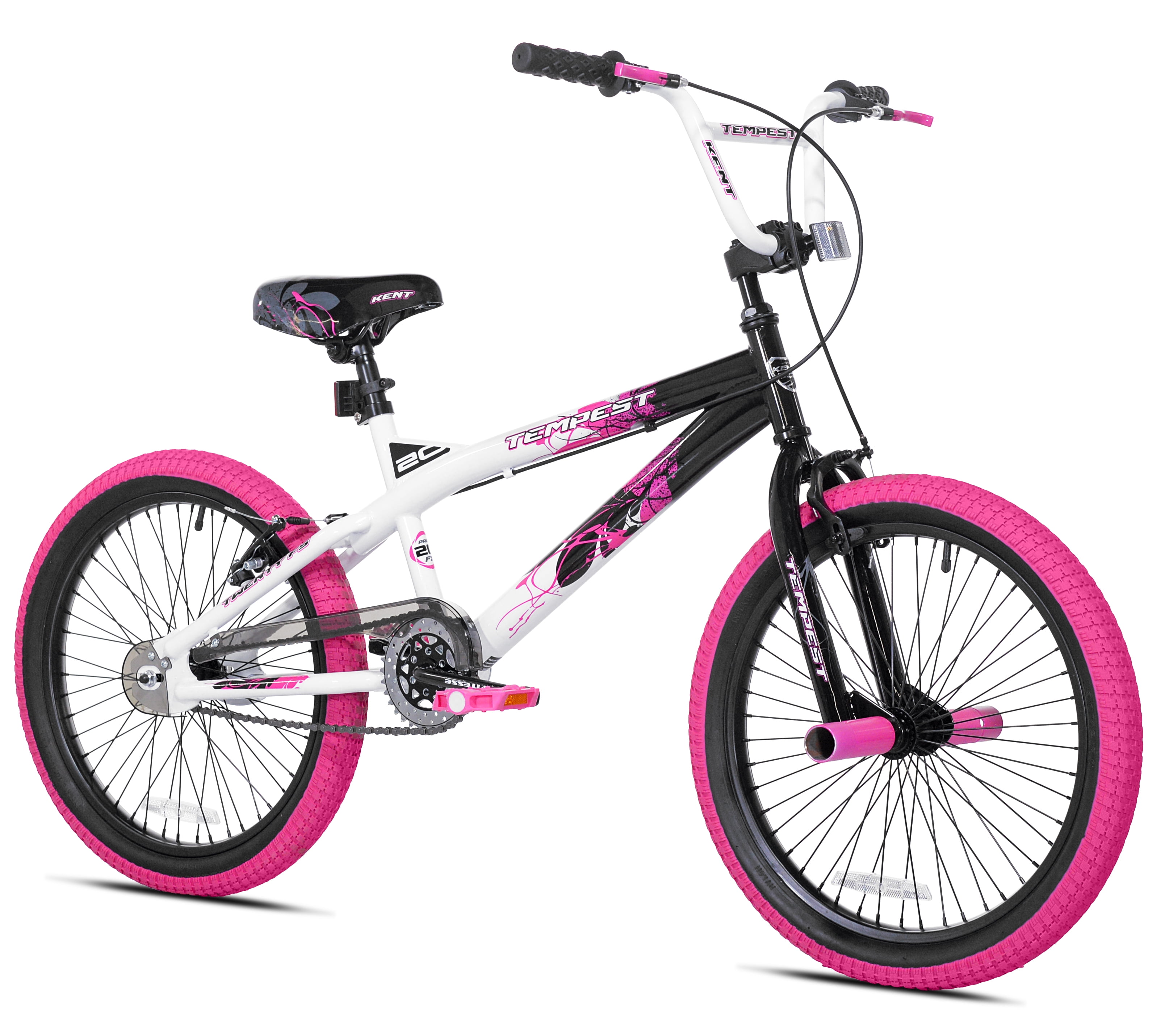 BMX Girls Bike 20 inch Pink/black freestyle pegs single-speed Linear Pull Brakes 