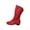 Red, variant on XIMIN Women Wide Calf Boots with Side Zipper Leather Wide Cowgirl Square Toe Boots Extra Wide Calf Short Shaft Boots Boots Slouch Wide Width Ankle Boots Outdoor Footwear