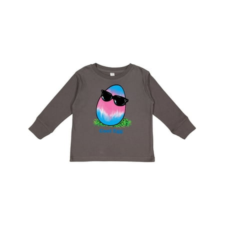 

Inktastic Easter Pink and Blue Cool Egg with Sunglasses Boys or Girls Long Sleeve Toddler T-Shirt