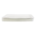 thumbnail image 6 of Set Of 5 Contemporary Rhomboid White Porcelain Serving Platter Plate Dish 15"L, 6 of 6