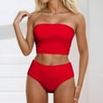 thumbnail image 3 of Bikini Set for Women Cutout Top Two Piece Swimsuit High Waist Bottom Tummy Control Swimwear Beach Vacation Pool Party, 3 of 6
