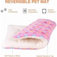 thumbnail image 3 of Cama para perro Mora Pets 74 x 53 cm, tapete reversible suave rosa, 3 of 6