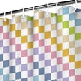 thumbnail image 3 of Colorful Checkerboard Pattern Shower Curtain 72"x72" ,Bathroom Decorative Shower Curtains Set with 12 Hooks,Modern Waterproof Washable Shower Curtain, 3 of 6