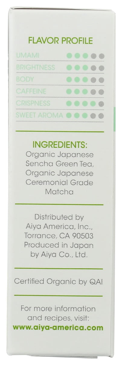 (Price/Case)Aiya - Tea Matcha Infus Senc - Case of 6-20 GR