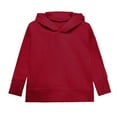 thumbnail image 4 of Piuwrlz Girl Winter Hoodies Kids Solid Color Hood Sweatshirts Long Sleeved Hoodie Pullover Red Size 11 Years, 4 of 7