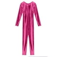 thumbnail image 5 of Eandarui Women's Shiny Liquid Full Body Suits Unitard Back Zipper Catsuit Stretchy Costume Jumpsuits Hot Pink XXL, 5 of 7