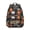 Basketball and Flame, variant on Basketball and Hoop Wooden Pattern Backpack for School, Cute School Bag with Adjustable Shoulder Straps and Padded Back, 15.3"x11"x7.1"
