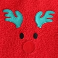 thumbnail image 4 of Christmas Outfits for Baby Girl Newborn Reindeer Long Sleeve Crewneck Fuzzy Fleece Romper Winter Infant Clothes, Red, 3 Months, 4 of 7