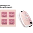thumbnail image 7 of Key Fob Cover Compatible with Audi A3 A5 A5L A6 A6L Q6L Q6 RSQ6 RS6 SQ6 S6 E-tron 2025-2026 Crystal Diamond Keychain Case Holder Protector,Type-A-flip-pink, 7 of 7