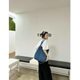 thumbnail image 6 of Kukuzhu Women Denim Shoulder Bag Denim Tote Handbag Canvas Messenger Bag Canvas Shouder Handbag Large Hobo Crossbody Bag, 6 of 7