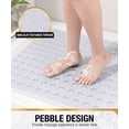 thumbnail image 4 of HITSLAM Shower Mat Non Slip,21x21 Bathtub Mat with Suction Cups and Drain Holes,Machine Washable Bathroom Shower Stall Floor Mat,Soft on Feet,Clear, 4 of 8