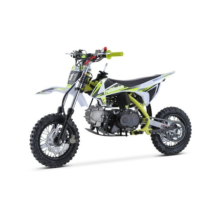 Trailmaster TM11 Dirt Bike 110cc Automatic Great Kids Bike, high Performance 110cc 4 Stroke 6 hp Engine, 24" inch seat 10 inch Rims (Multiple Color Options) (Green)