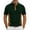 Green, variant on IWRICH Short Sleeve Color Block Polo Shirt for Men Corduroy Stand Collar Tees Button up Business Tops Stylish T-Shirt White XL