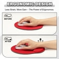 thumbnail image 4 of Uxcell Ergonomic Mouse Pads, Gel Mouse Pads with Wrist Rest Support Memory Foam Computers Mat with Non-Slip Base Light Grey, 4 of 7